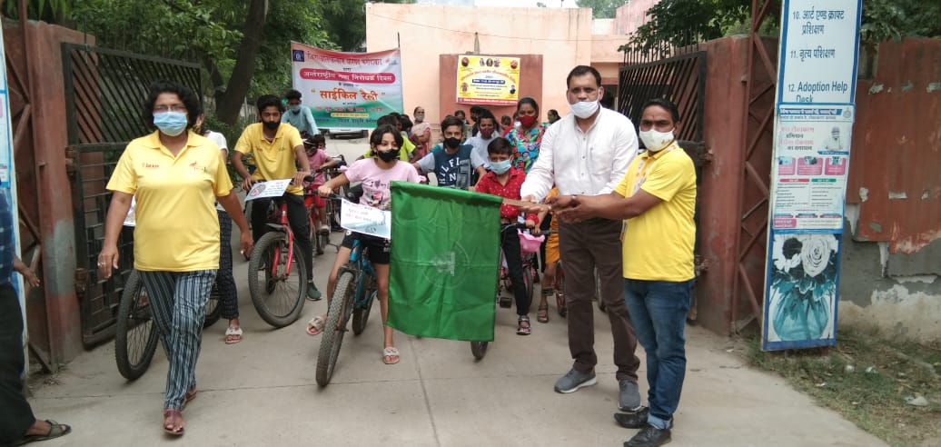 On International Anti-Drug Day, a cycle rally was taken out for "milk curd food, drug free Haryana"