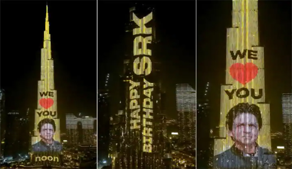 Happy Birthday SRK: Lights up on Dubai's Burj Khalifa on Shah Rukh Khan's 56th birthday: 'We love you'