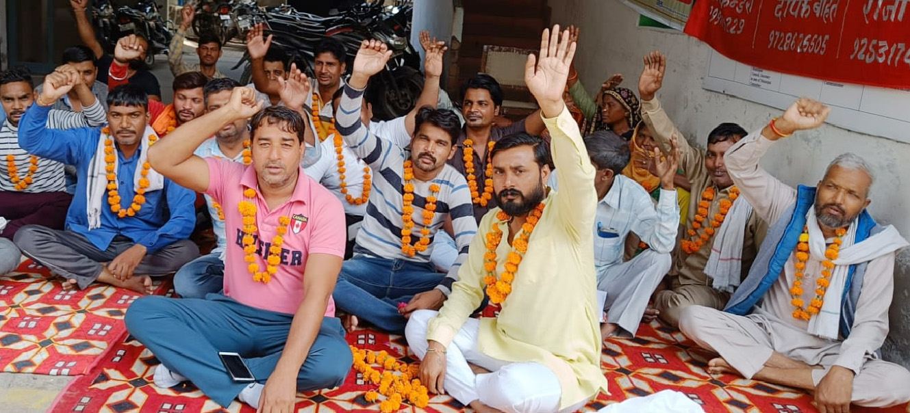 Sonipat: Hunger strike on the call of Municipal Employees Union Haryana