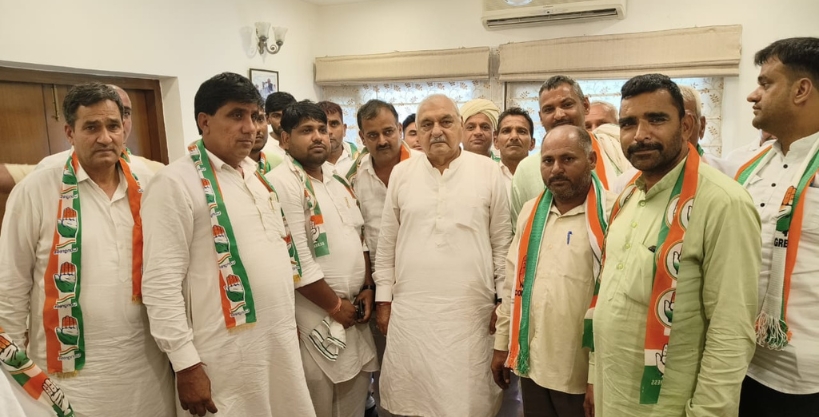 Congress clan growing in Haryana: Dozens of leaders leaving BJP, JJP and AAP, including sarpanches of 36 villages, joined Congress