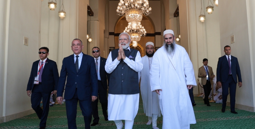 PM Modi's Egypt visit: PM Modi visits Egypt's historic Al-Hakim Mosque, Heliopolis War Cemetery