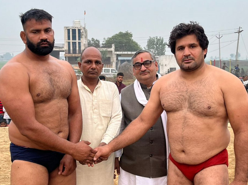 Ganaur: Wrestlers Neeru, Rahul and Mohit were winners in Kushti Dangal.