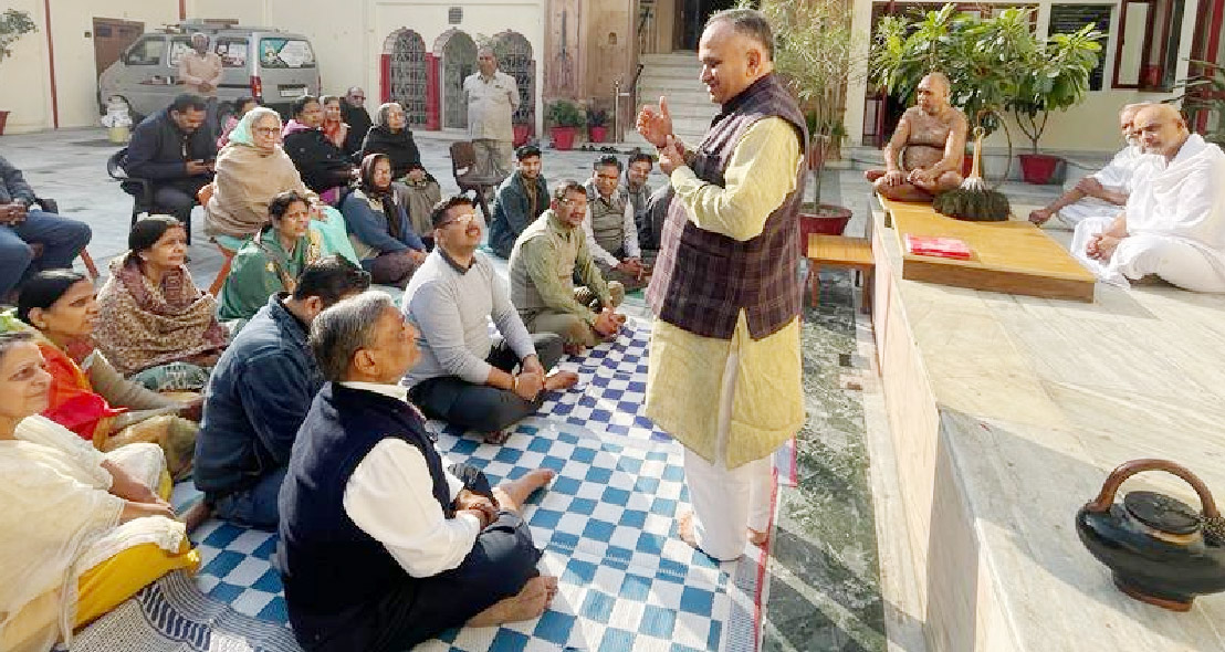 Sonipat: Bathing in the Ganga of religion purifies the mind: Upadhyay Vishok Sagar Maharaj