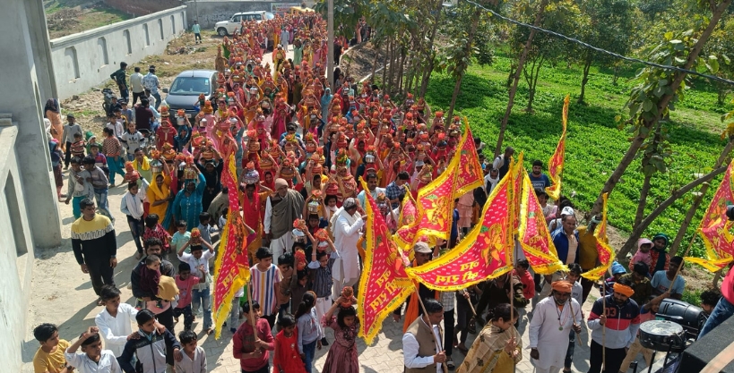 Satkumbha Utsav 2024: 621 women took out Kalash Yatra on the first day of 7-day Satkumbha Utsav; Siddhapeeth Tirtha Satkumbha Dham was filled with the slogan of Jai Shri Ram