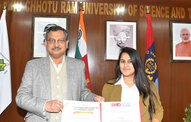 Sonepat: DCRUST student excels in Develop India Young Leaders Dialogue