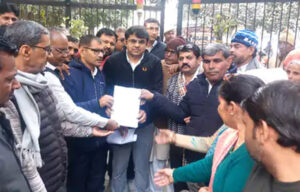 Sonipat: Employees took to the streets to protest their demands.