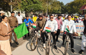 Sonepat: Cycle rally organised in SAI on National Voters' Day