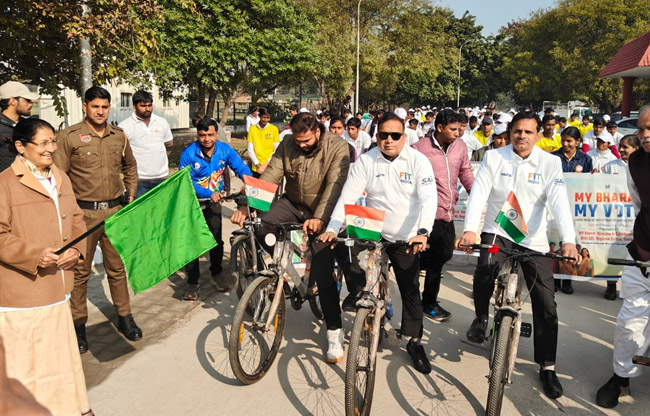 Sonepat: Cycle rally organised in SAI on National Voters' Day