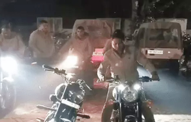 Sonepat: Strict action against firecracker bullets in Sonepat, nine motorcycles seized