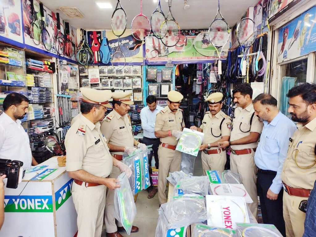 Police crackdown on fake badminton equipment in Sonipat