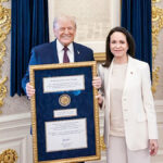 Venezuelan opposition leader Machado meets Trump, presents Nobel Medal