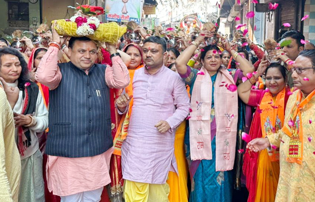 Sonipat: Ram Katha and Navchandi Maha Yagna begin with Kalash Yatra