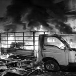 Eight refrigerators burnt in a parked tempo in Vikas Nagar