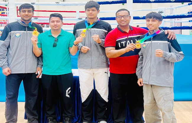 Haryana Sports University boxers secured fourth position in the All India competition