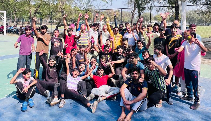 Holi was celebrated with enthusiasm in Motilal Nehru Sports School, Rai.