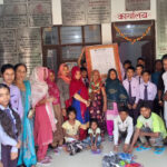 On Labour Day, students honoured labourers by making them wear slippers.