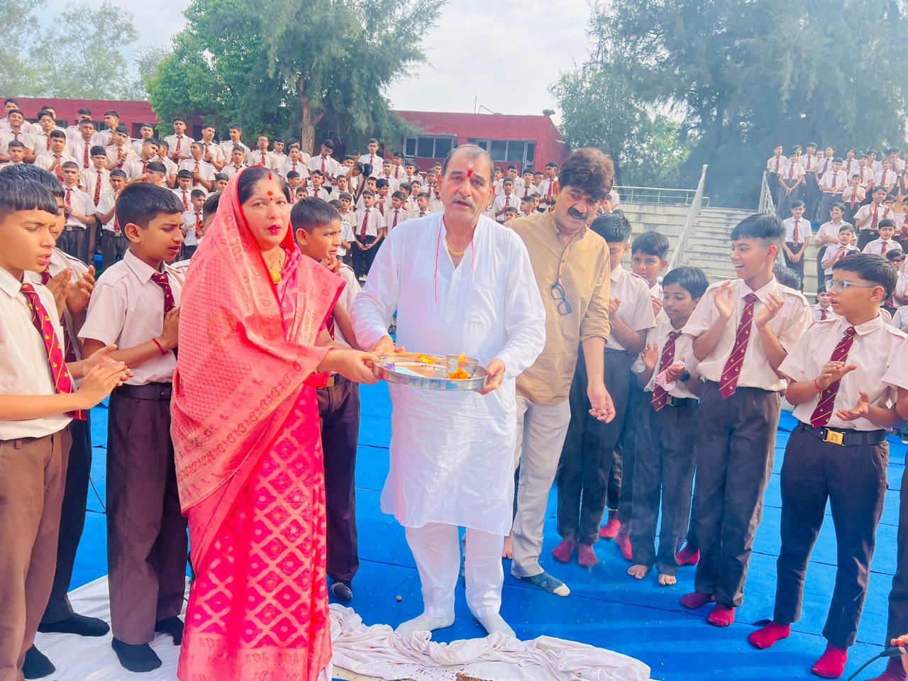 Inauguration of the new session Havan Yagna at Motilal Nehru Sports School, Rai