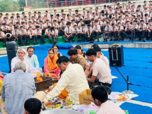 Inauguration of the new session Havan Yagna at Motilal Nehru Sports School, Rai