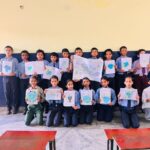 On Earth Day in Ganaur, children pledged to plant trees.