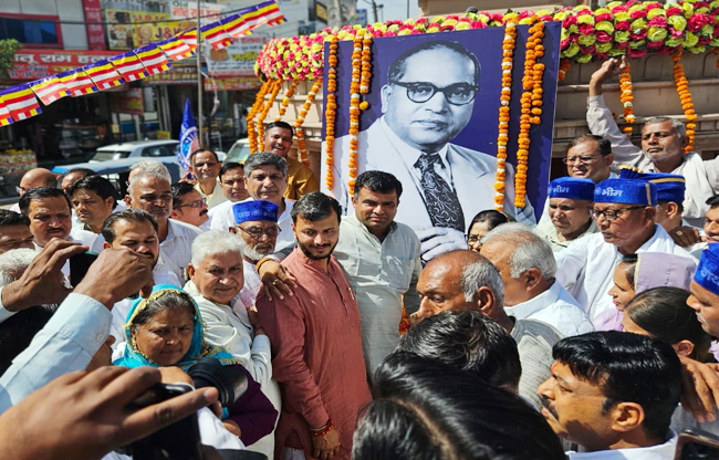 Paid homage on Ambedkar Jayanti, conducted surprise inspection of Gohana Mandi