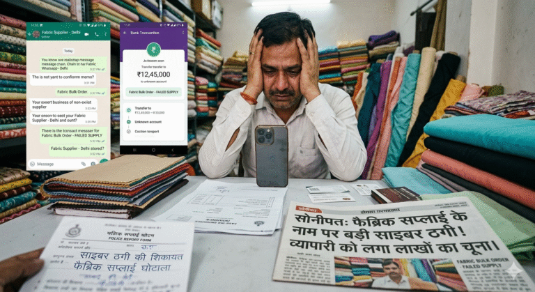 Sonepat Crime Major cyber fraud in the name of fabric supply in Sonepat Gjd News