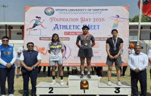 Sonepat Kamet first in sports competitions on the foundation day of Haryana Sports University