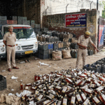 Sonepat police busted an illegal liquor smuggling gang, recovered thousands of pouches.