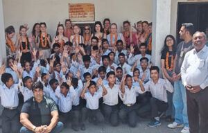 Sonipat Belgian students share happiness with deaf children