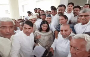 Sonipat Congress protests against new wheat procurement rules in Gohana