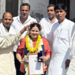 Sonipat Grand welcome ceremony for Reema, honoured by the Vice President, in her village