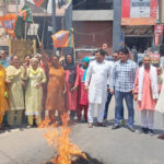 Sonipat Women's Front burns effigy of Rahul Gandhi in Gohana
