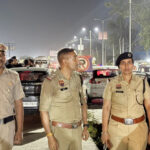 Tight police security arrangements outside OP Jindal Global University in Sonepat