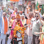 Crowds gathered at BJP's bike rally, claims victory in 22 wards