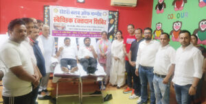 Blood donation with PTM: 60 units of blood donated at Prayas International School, a unique campaign for human service
