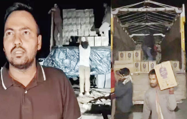 Sonepat Illegal liquor smuggled under the guise of rice, liquor worth Rs 40 lakh seized