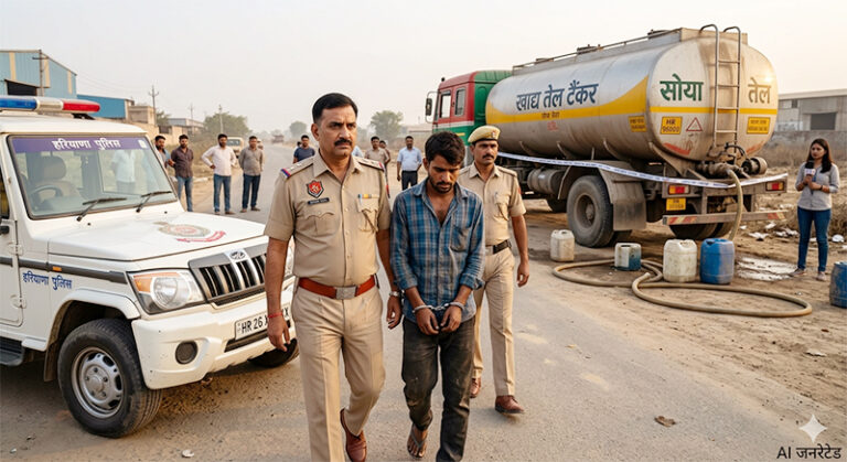 Sonipat: Third accused arrested for stealing thousands of liters of soy oil from an oil tanker