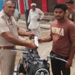 Bullet seized along with three riders in Sonipat, challan of Rs 22 thousand
