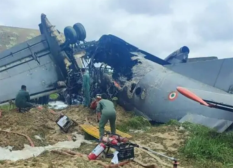 Air Force cargo plane crashes in Assam; catches fire while landing.