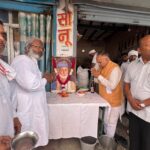 Community feast and spiritual gathering organized at Sant Kabir Chaura Ashram on the eve of Kabir Jayanti.