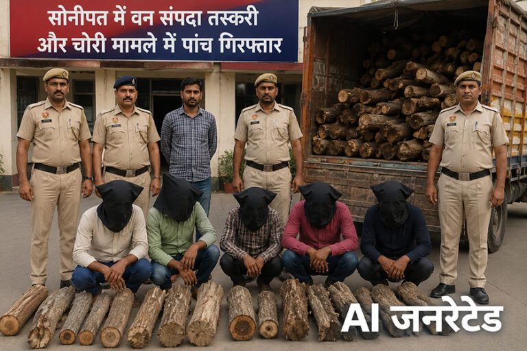 Five arrested in forest produce smuggling and theft case in Sonipat