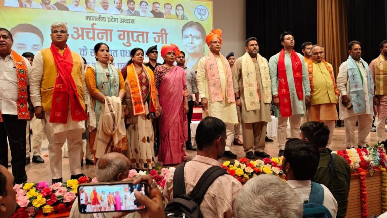 Grand welcome for BJP State President Dr. Archana Gupta in Sonipat; she stated that there is no dynastic politics in the BJP and that party workers are the organization's strength.