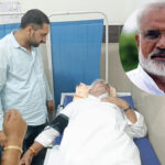 Hisar MP Jai Prakash's car met with an accident after a bull suddenly appeared on the highway; he had a narrow escape.