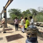 Sewerage pumping station motors jammed; waterlogging in the Linepar area exacerbates problems.