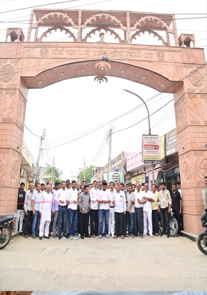 Sonipat: Martyr Mukesh Tyagi Memorial Gate renovated in Gannaur; MLA inaugurates it.