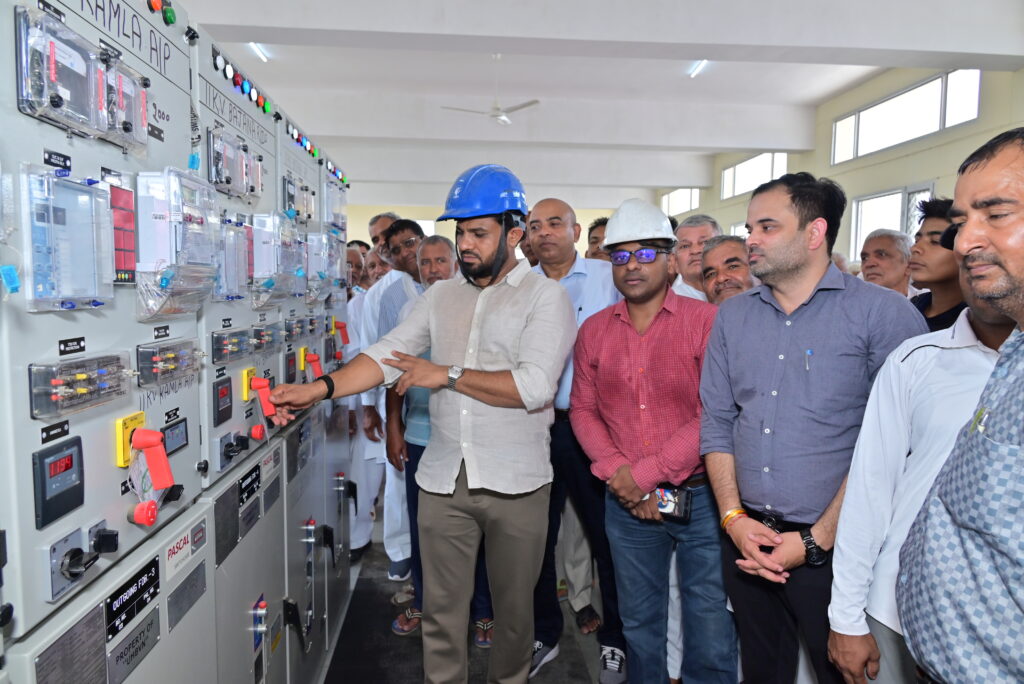 MLA Devendra Kadian inaugurated the 33 kV substation built at a cost of ₹11.60 crore.
