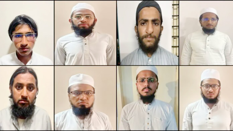 Major crackdown by Gujarat ATS: Eight suspects linked to Jaish-e-Mohammed arrested; plot to establish a terror network foiled.