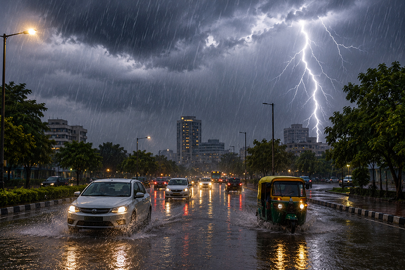 Monsoon Mega-Alert: Warning of heavy rain, thunderstorms, and lightning across 11 states; winds to gust at 90 kmph.