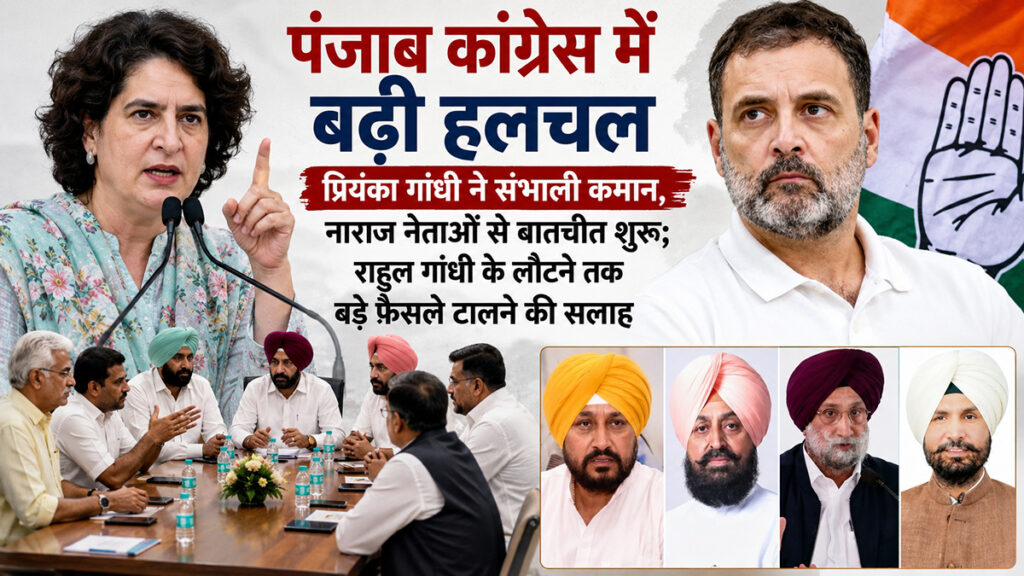 Punjab Congress in turmoil: Priyanka Gandhi takes charge, begins talks with disgruntled leaders; advises postponing major decisions until Rahul Gandhi returns