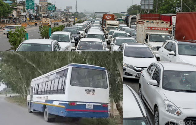 Sonipat Traffic jam at Kundli-Singhu border; farmers detained, released in the evening.