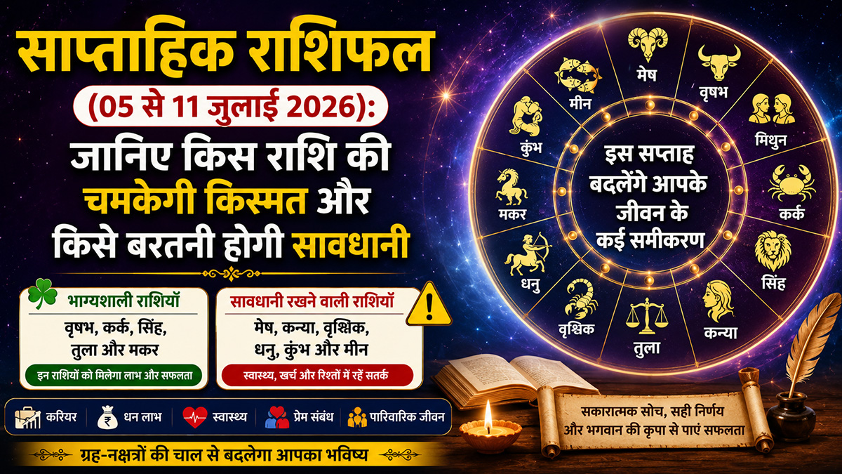 Weekly Horoscope July 05 to 11, 2026: Find out which zodiac signs will see their fortunes shine and which ones need to exercise caution.